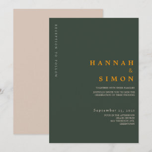 Minimalist Modern Fall Wedding Invitation