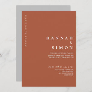 Minimalist Modern Fall Wedding Invitation