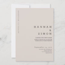 Minimalist Modern Fall Wedding Invitation
