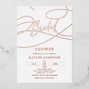Minimalist Modern Fancy Script "Bridal" Shower
