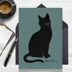 Minimalist Modern From the Cat Birthday Card