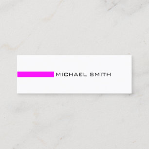 Minimalist Modern Fuchsia Professional Mini Business Card