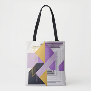 Minimalist modern geometric elements stylish tote bag