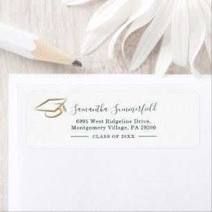 Minimalist Modern Graduation 2026 Return Address Label