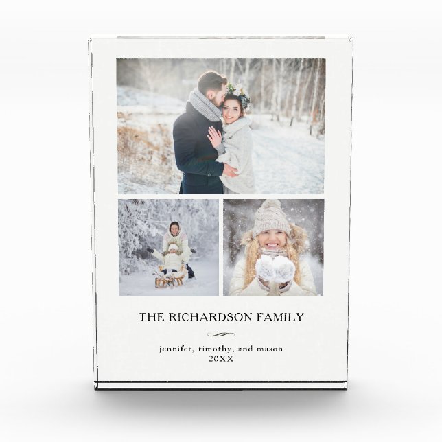 Minimalist Modern Grid | Three Photos (Front)