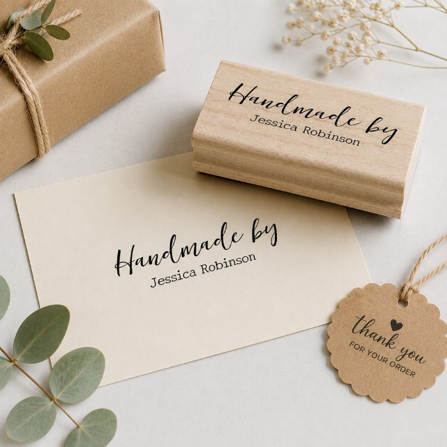  Minimalist Modern Handmade By Custom Rubber Stamp (Creator Uploaded)