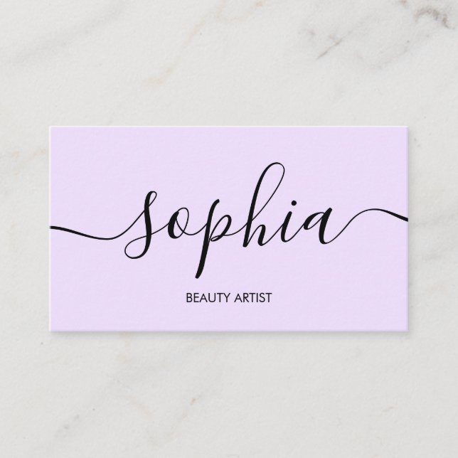 Minimalist Modern Handwritten Calligraphy Business Card (Front)