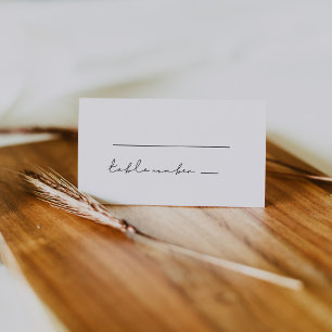 Minimalist modern handwritten calligraphy place card