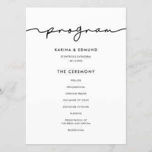 Minimalist modern handwritten calligraphy program