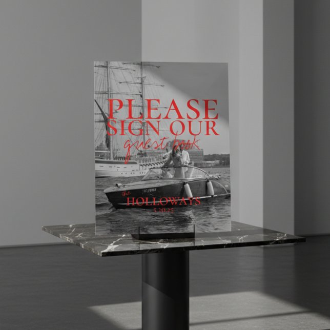 Minimalist Modern Handwritten Guest Book Sign (Minimalist Modern Handwritten Guest Book Sign)