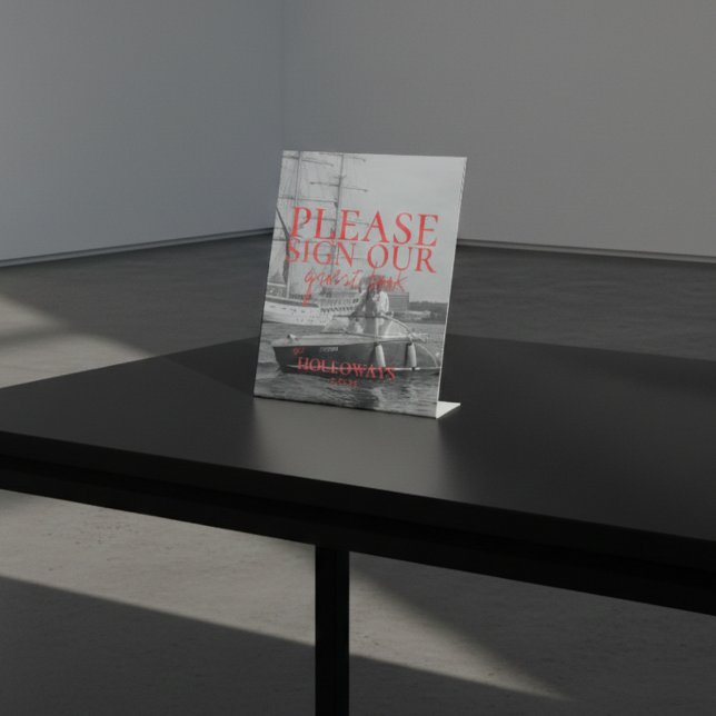 Minimalist Modern Handwritten Guest Book Sign (Minimalist Modern Handwritten Guest Book Sign)