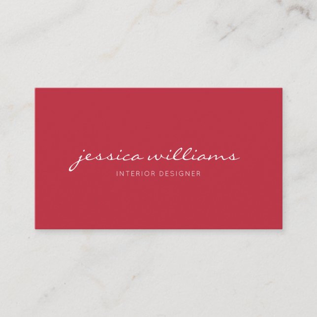Minimalist Modern Handwritten Professional Business Card (Front)