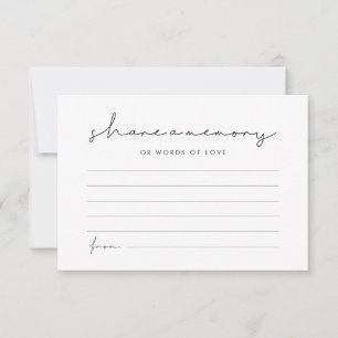 Minimalist modern handwritten Share a memory Card