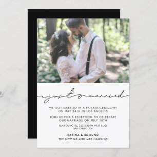 Minimalist modern handwritten wedding announcement