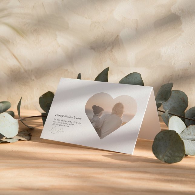 Minimalist Modern Happy Mother's Day Holiday Card (Creator Uploaded)