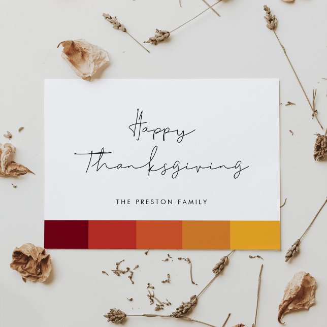 Minimalist modern Happy Thanksgiving Holiday Card (Creator Uploaded)