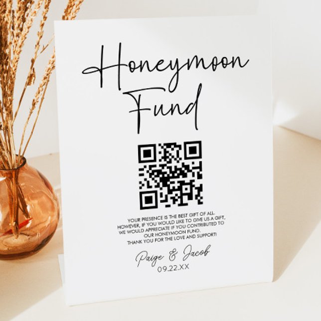 Minimalist Modern Honeymoon Fund Wedding Sign (Creator Uploaded)