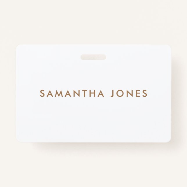 Minimalist Modern ID Badge (Front)