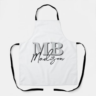 Minimalist Modern Initial Monogram Apron