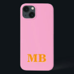 Minimalist Modern Initial Monogram iPhone 13 Case<br><div class="desc">Navy Blue Minimalist Modern Initial Monogram Phone Case. Create your own personalised iPhone Case with custom initial name.</div>