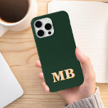 Minimalist Modern Initial Monogram iPhone 13 Case<br><div class="desc">Forest green Minimalist Modern Initial Monogram Phone Case. Create your own personalised iPhone Case with custom initial name.</div>