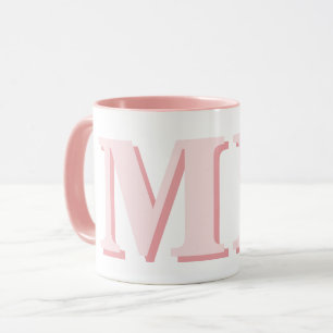 Minimalist Modern Initial Monogram Mug