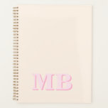 Minimalist Modern Initial Monogram Planner<br><div class="desc">Navy Blue Minimalist Modern Initial Monogram Planner. Create your own personalised planner notebook with custom initial name.</div>
