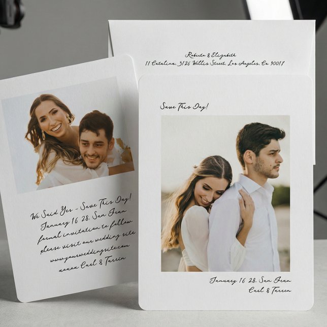 Minimalist Modern Insta Photo Film Simple Wedding Save The Date (Creator Uploaded)