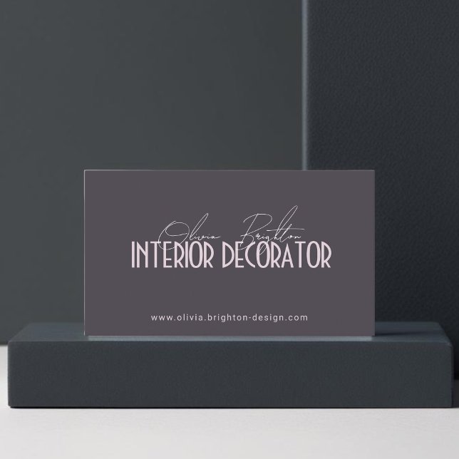 Minimalist Modern Interior Decorator Professional Business Card (Creator Uploaded)