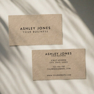 Minimalist Modern Kraft Business Card