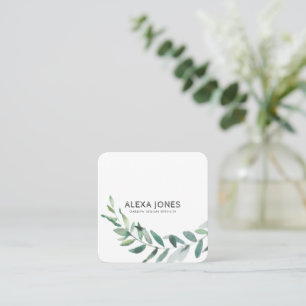 Minimalist Modern Landscaping Garden design Square Business Card