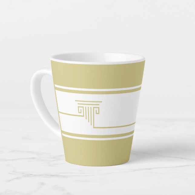 Minimalist Modern Latte Mug (Left Angle)