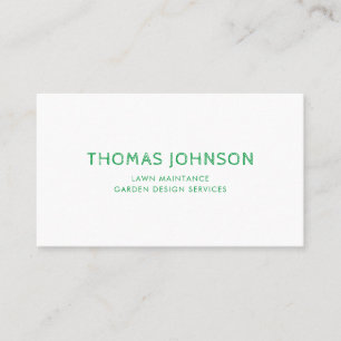 Minimalist Modern Lawncare Landscaping Gardening Business Card