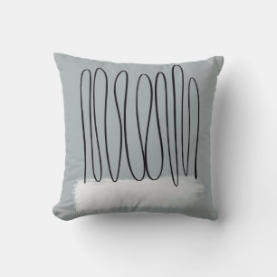 minimalist modern line mid century style abstract  cushion