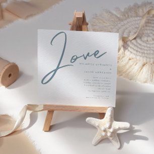 Minimalist Modern Love Script Wedding Invitation
