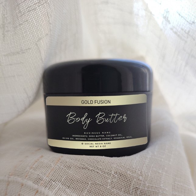 Minimalist modern luxury script black gold label (Creator Uploaded)