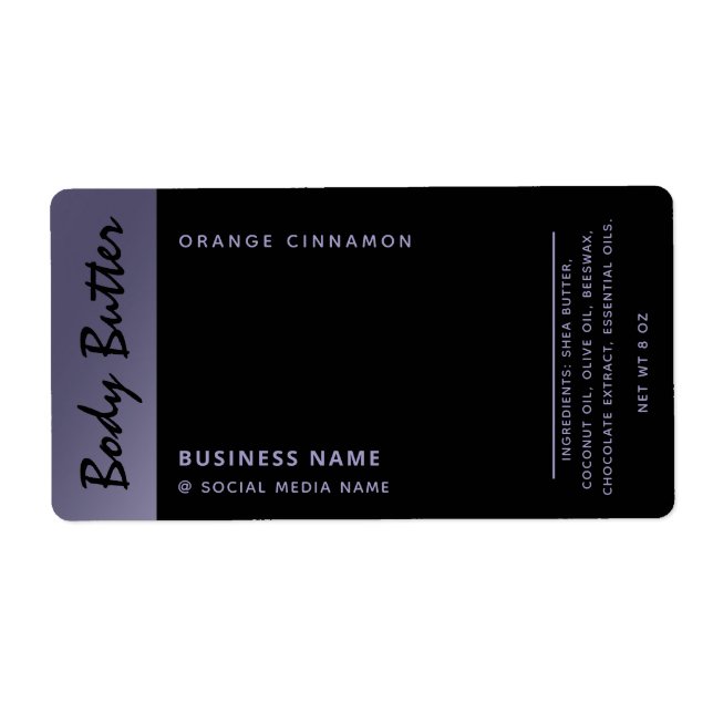 Minimalist modern luxury typography black lavender (Front)