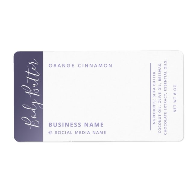 Minimalist modern luxury typography white lavender (Front)