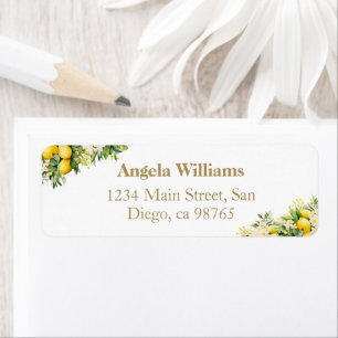Minimalist Modern Main Squeeze Bridal Shower  Return Address Label