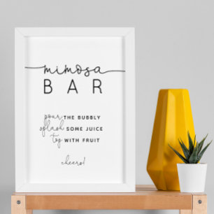 Minimalist Modern Mimosa Bar Sign