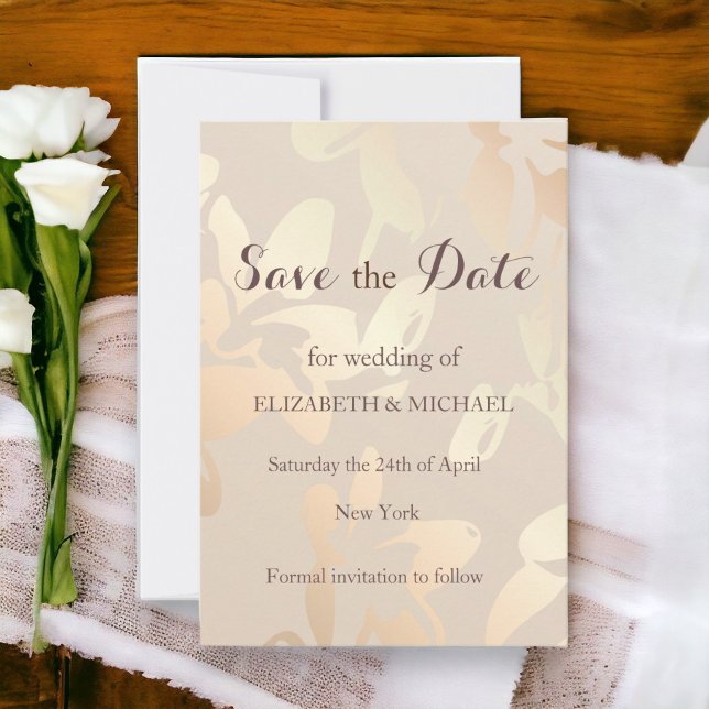 Minimalist Modern Monochrome Wedding Save the Date (Creator Uploaded)