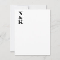 Minimalist Modern Monogram Initials Black White
