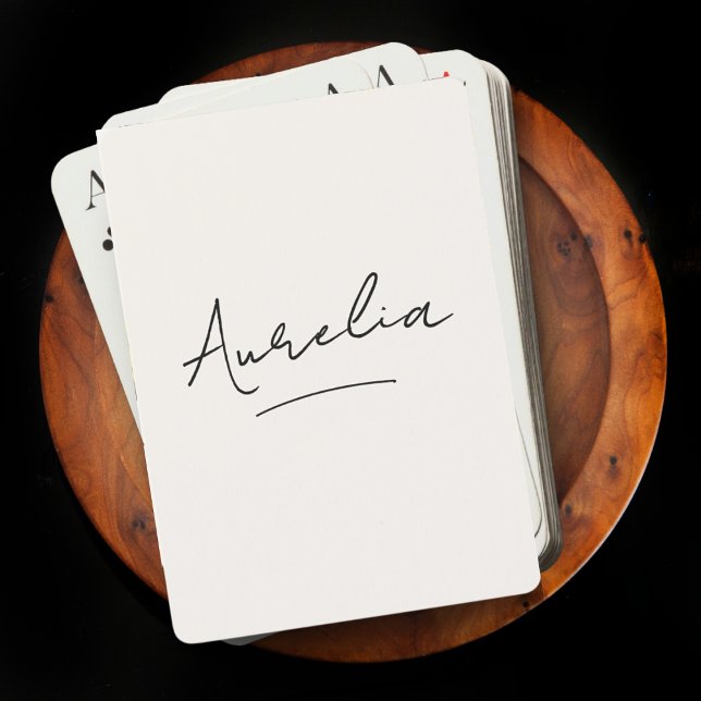 Minimalist Modern Monogram Simple Custom Playing Cards (Creator Uploaded)