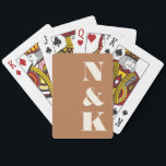 Minimalist Modern Monogram Terracotta Wedding Playing Cards<br><div class="desc">Minimalist Modern Monogram Terracotta Wedding Playing Cards</div>
