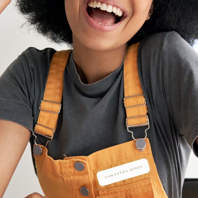 Minimalist Modern  Name Tag (modern minimalist name tag)