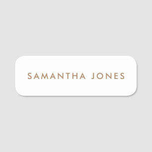 Minimalist Modern Name Tag