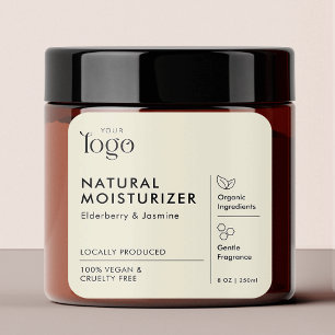 Minimalist Modern Neutral Beige Skincare Product Square Sticker