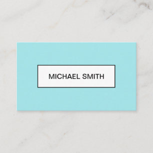 Minimalist modern pastel blue trendy business card
