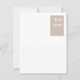 Minimalist Modern Pastel White Colour Personalised Card