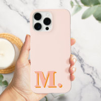 Minimalist Modern Peach Monogram Initial